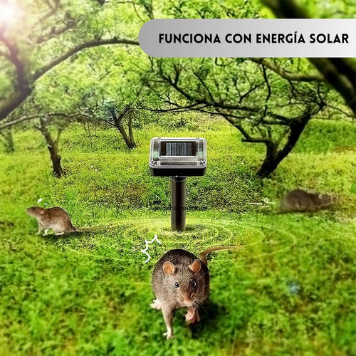 4 Ahuyentador Repelente Ratones Solar Ultrasonido Estaca