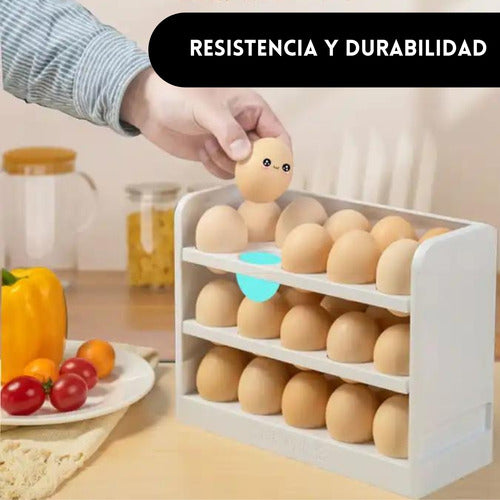 Organizador De Huevos Caja Huevera Refrigerador 3 Niv 30unid