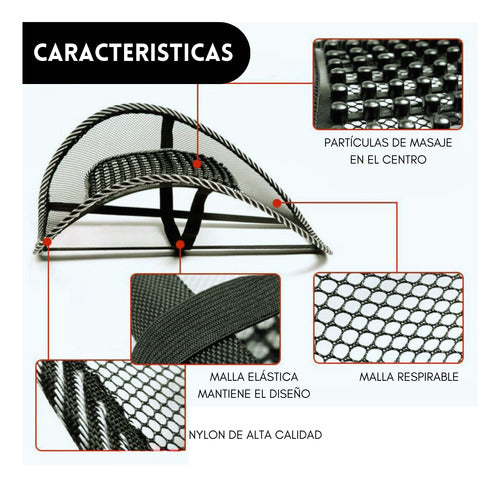 10 Soporte Respaldo Lumbar Ergonómico Auto Silla