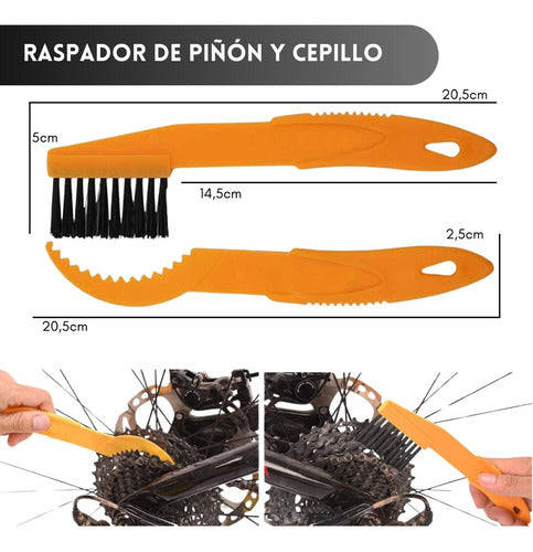 Limpiador de Cadena para Biclicleta 10 Piezas Cepillo Limpia