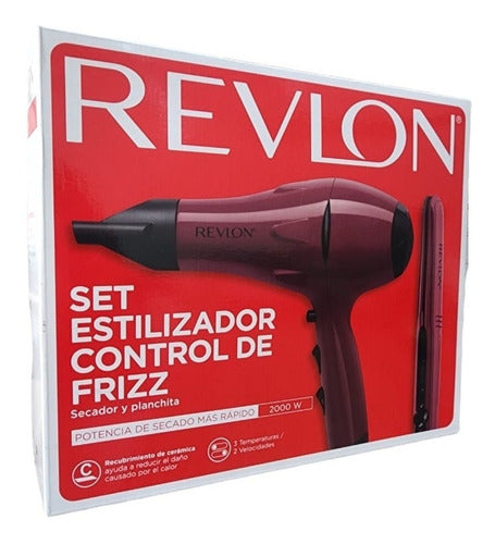 Secador de Pelo + Plancha Alisador de Cabello Revlon 2000w