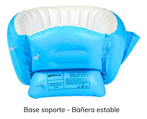 Tina Baño Bebe Inflable Portatil Bañera Plegable C/inflador
