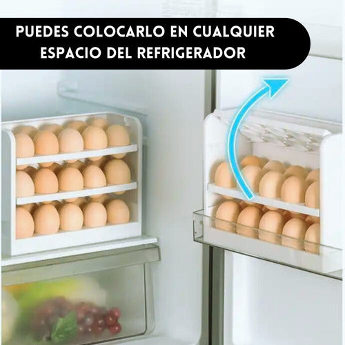 Organizador De Huevos Caja Huevera Refrigerador 3 Niv 30unid