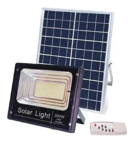 Foco Solar 200W + Panel Solar 120 Led Ip67 + Control