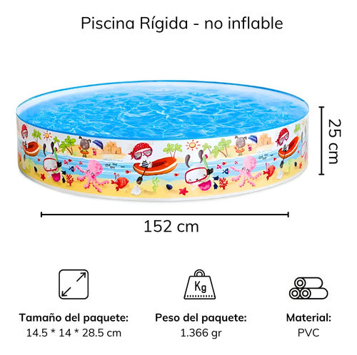 Piscina Intex Redonda 56451 Para Niños 152 X 25 Cm Rígida