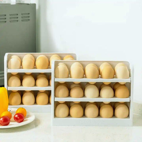 Organizador De Huevos Caja Huevera Refrigerador 3 Niv 30unid