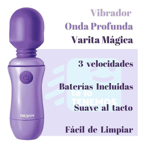 Trojan Vibrador Power Wand Deep Wave 3 Velocidades Telotenemos Trojan Vibrador Power Wand Deep Wave 3 Velocidades Telotenemos