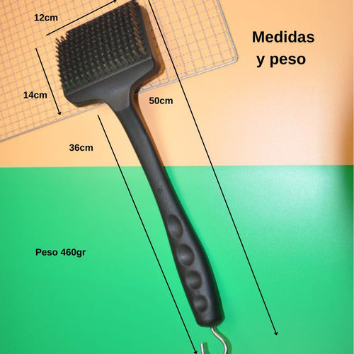 Cepillo Limpia Parrilla XL 50 cm Limpiador de Parrillera Asador