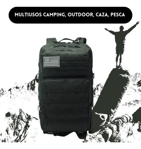 Mochila Tactica 45l Militares Multiusos Camping Notebook