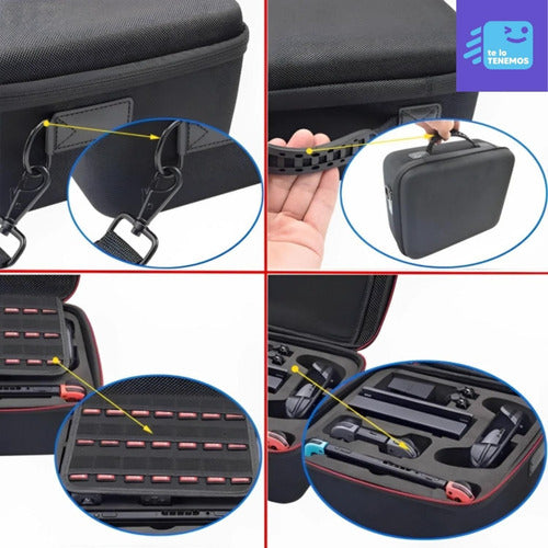 Bolso de Viaje Rígido Grande Consola Nintendo Switch Correa