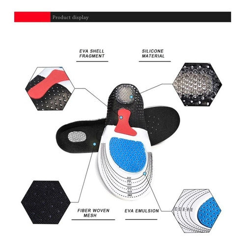 1 Par Plantilla Ortopédica Ajustable Deportes Espolón