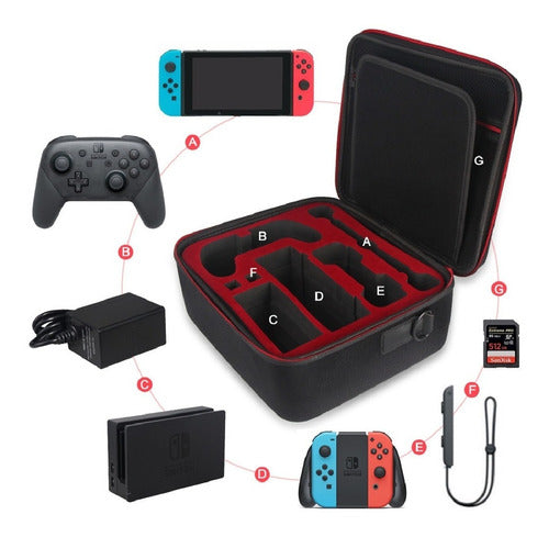 Bolso de Viaje Rígido Grande Consola Nintendo Switch Correa