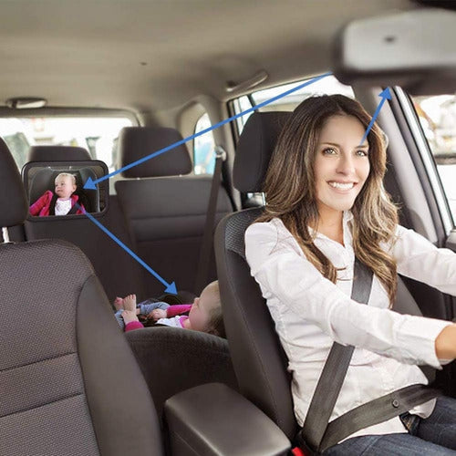 Espejo Retrovisor Ajustable Para Auto Seguridad Bebe Xl
