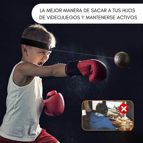 Pelota De Reaccion Boxeo Entrenamiento Velocidad Vincha Goma