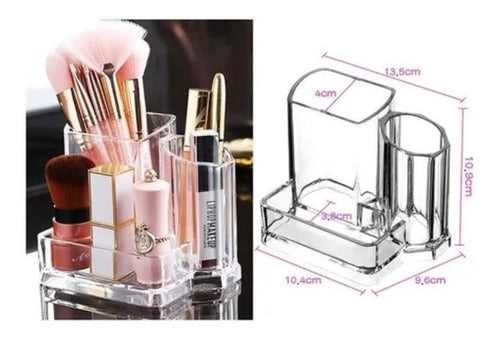 2 Caja Cosmetiquero Organizador Maquillaje Acrílico 1125