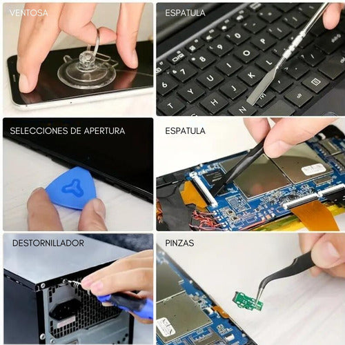 Kit 128 Herramientas Destornillador Reparar Celular Notebook