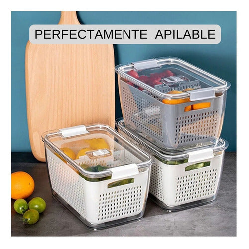 Caja Organizadora con Cesta Refrigerador Despensa 4.5 Lt