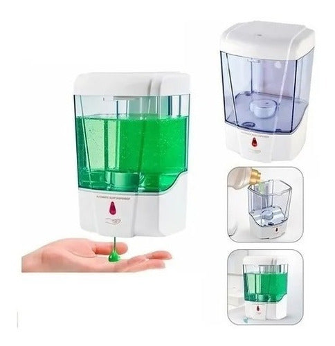 Dispensador de Jabón Liquido Alcohol Gel Shampoo Baño Cocina 700 ml Automático