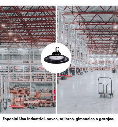 2 Focos Campana Lampara Ufo Led 200w Techo Iluminación