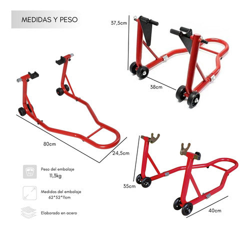 Plataforma Elevadora CABALLETE TRASERO DE BRAZO PARA MOTOS 360