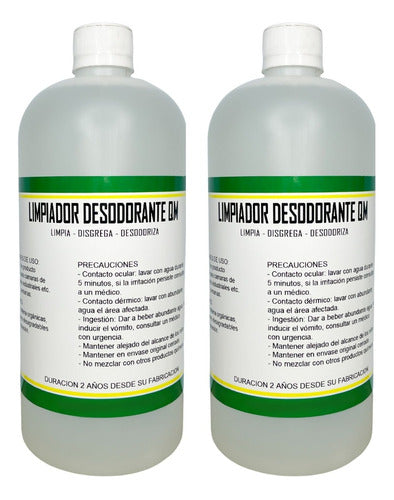 2 Líquido Desinfectante Fecal 1L Desodorante Baño Químico QM