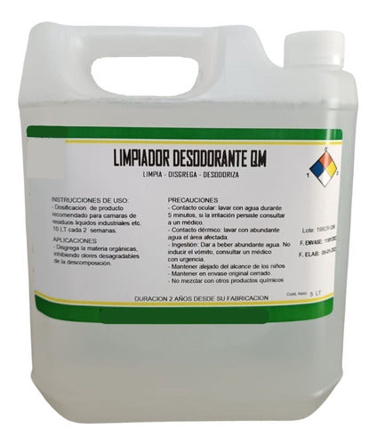 Limpiador Desodorante Desinfectante para Baño Químico 5 litros