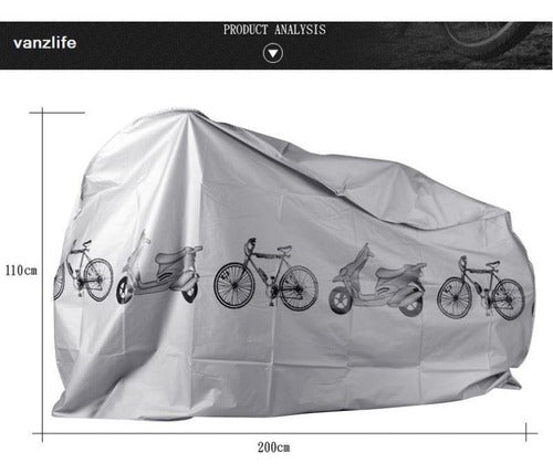3 Carpa Cobertor Funda Moto Bicicleta Impermeable 110*200cm