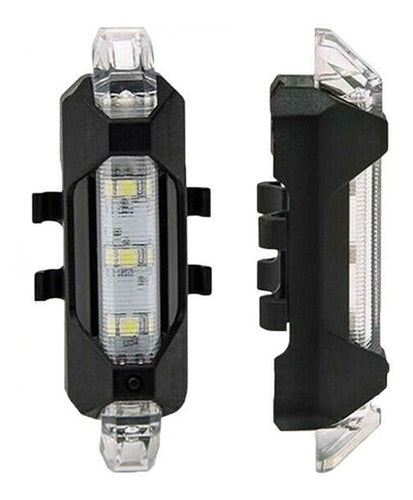 Luces Led USB Recargables para Bicicleta Casco Advertencia