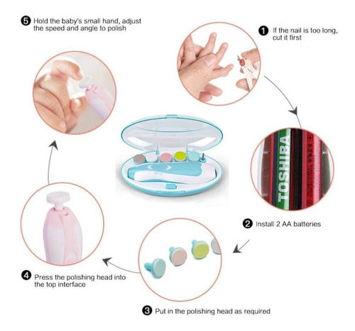 Kit eléctrico para cortar, limar y pulir las uñas de tu bebé - Uniradio  Informa