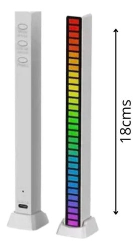 Barra 32 Led Multicolor 18 cm con Sensor de Sonido USB