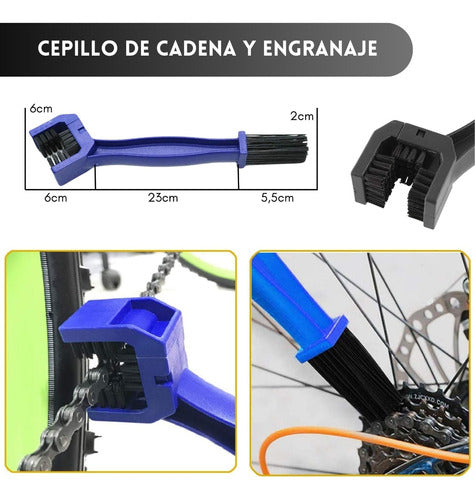 Limpiador de Cadena para Biclicleta 10 Piezas Cepillo Limpia