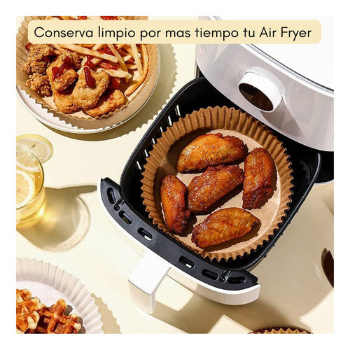 Papel Air Fryer Descartables para Freidora de Aire 100pcs
