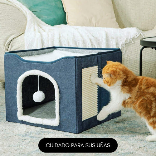 Cama Casa Iglú para Mascotas Gato y Perro Pequeño Desarmable